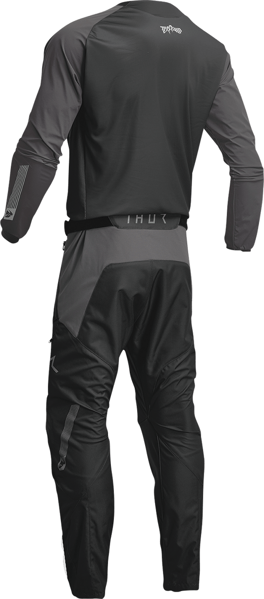 THOR Terrain Jersey Black/Charcoal Small - Part Number 2910-7160 - Kelly Motorsports
