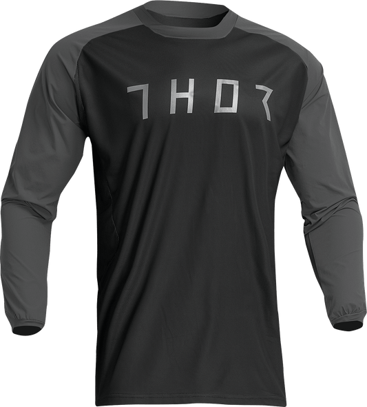 THOR Terrain Jersey Black/Charcoal Small - Part Number 2910-7160 - Kelly Motorsports