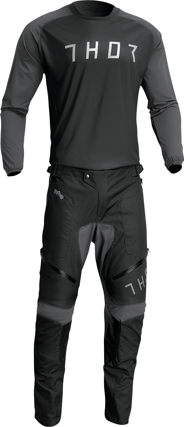 THOR Terrain Jersey Black/Charcoal Small - Part Number 2910-7160 - Kelly Motorsports