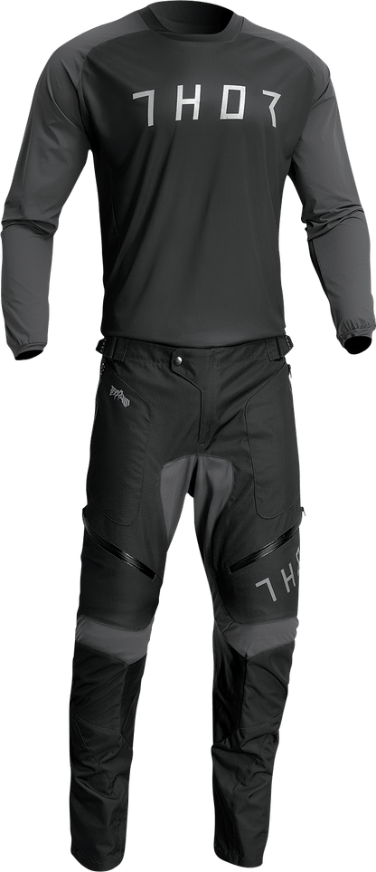 THOR Terrain Jersey Black/Charcoal Small - Part Number 2910-7160 - Kelly Motorsports