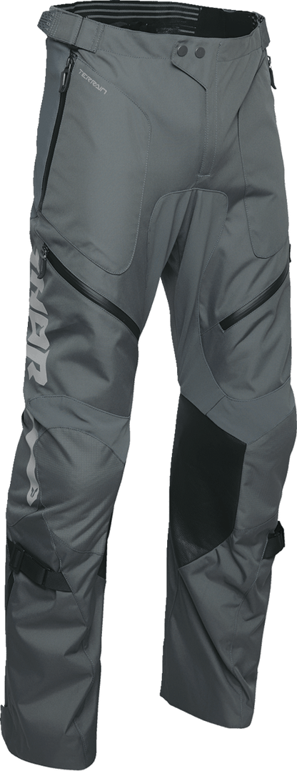 THOR Terrain Over-the-Boot Pants - Charcoal US 30 - Durable Motorcycle Pants with Waterproof Features - Kelly Motorsports