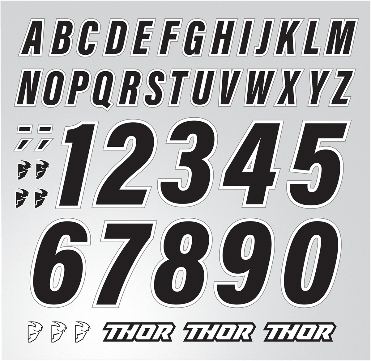 THOR Thor Jersey ID Kit 2950-0040 – Iron-On Transfers for Custom Jerseys - Kelly Motorsports