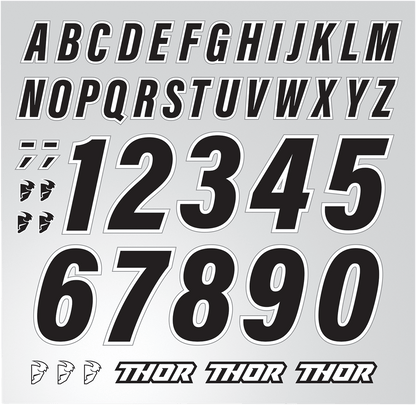 THOR Thor Jersey ID Kit 2950-0040 – Iron-On Transfers for Custom Jerseys - Kelly Motorsports
