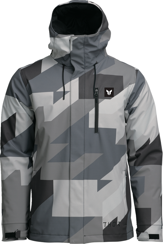 THOR Tour Jacket Brave Black/Camo 2XL - Water - Resistant Insulated Riding Outerwear - Kelly Motorsports