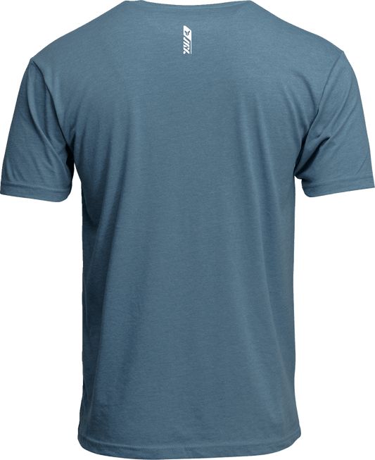 THOR Trax T-Shirt Heather Slate Blue 2XL - Durable Cotton-Polyester Blend - Kelly Motorsports