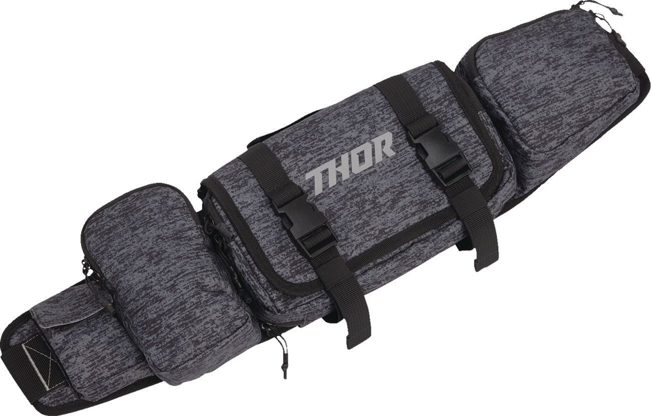 THOR Vault Pack Chrome/Heather 3510 - 0173 Motorcycle Backpack with Built - in Tool Roll and Padded Waist Belt - Kelly Motorsports