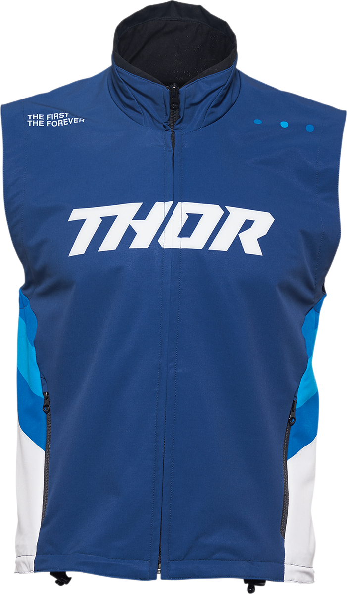 THOR Warmup Vest - Navy/White, Part Number 2830 - 0604, Men's XL - Kelly Motorsports