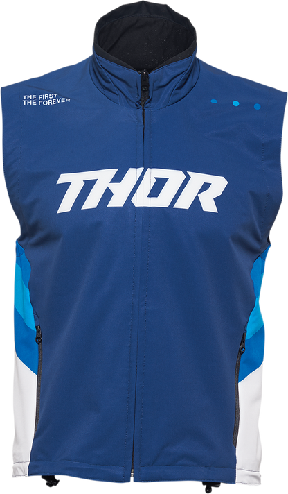 THOR Warmup Vest - Navy/White, Part Number 2830 - 0604, Men's XL - Kelly Motorsports