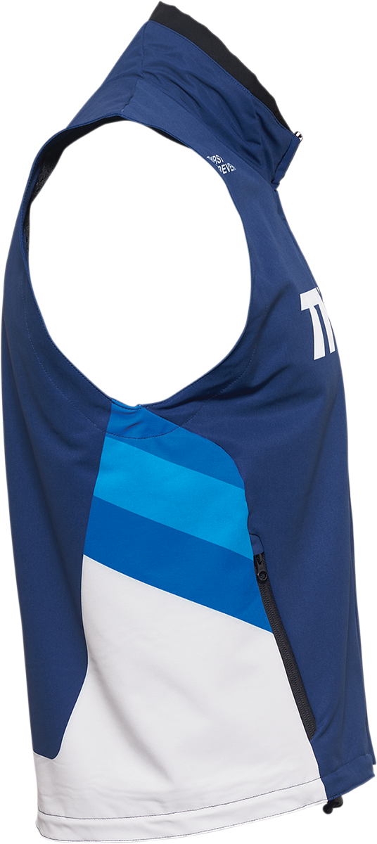 THOR Warmup Vest - Navy/White, Part Number 2830 - 0604, Men's XL - Kelly Motorsports