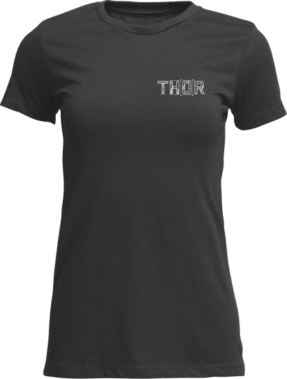 THOR Women's Blueprint Charcoal T-Shirt - Small, 60% Cotton / 40% Polyester - Kelly Motorsports