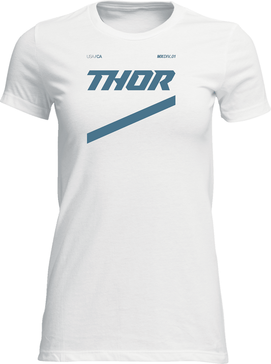 THOR Women's Brave T-Shirt - White, Part Number 3031-4295 - Kelly Motorsports