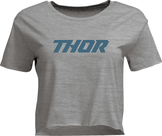 THOR Women's Corp Crop T-Shirt - Heather Gray, Part Number 3031-4310 - Kelly Motorsports