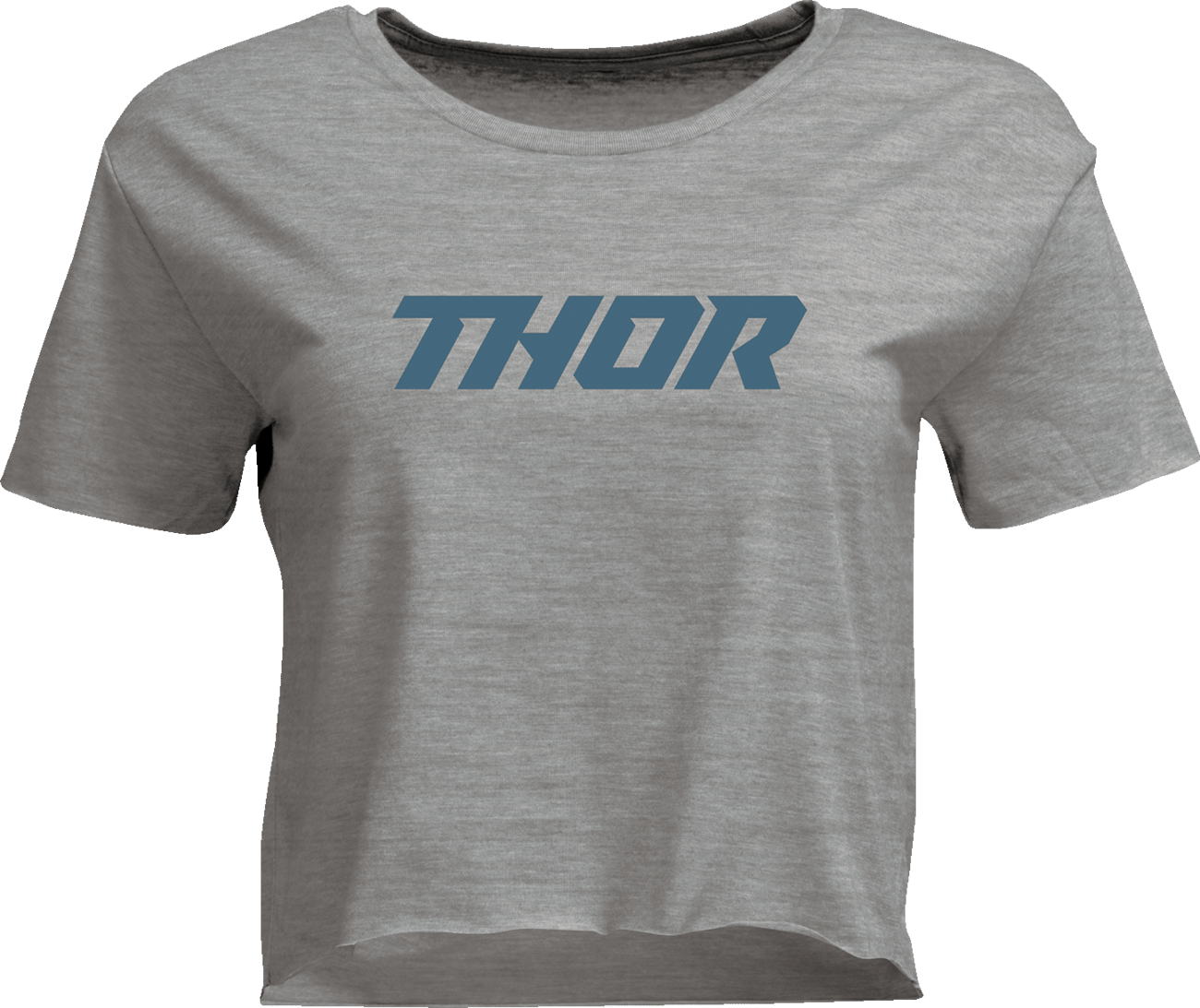 THOR Women's Corp Crop T-Shirt in Heather Gray - Part Number 3031-4311 - Kelly Motorsports