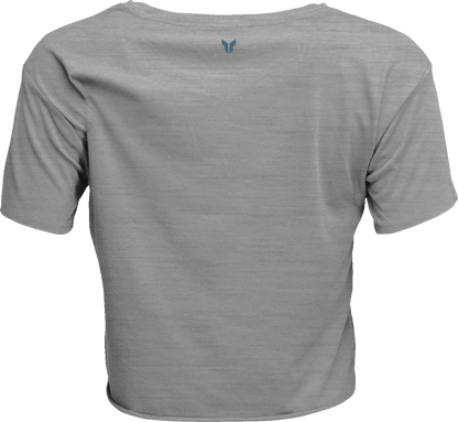 THOR Women's Corp Crop T-Shirt in Heather Gray - Part Number 3031-4311 - Kelly Motorsports