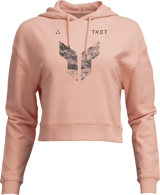 THOR Women's Iconic Pullover Crop Hoodie - Pink, Part Number 3051-1251 - Kelly Motorsports