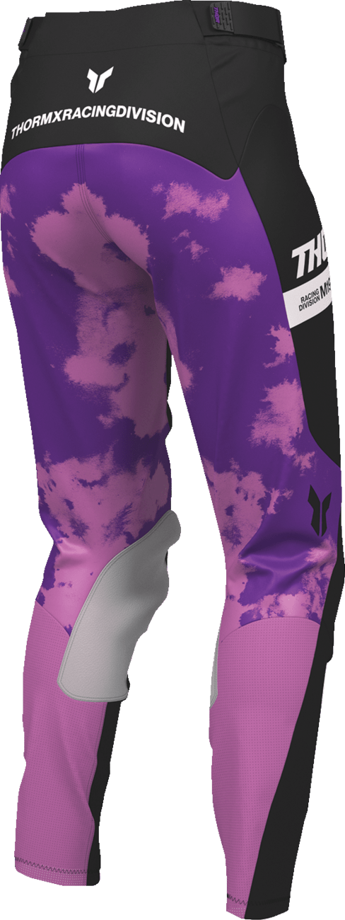 THOR Women's Launchmode Bleach Pants - Black and Orchid, US 11/12 - Part Number 2902-0429 - Kelly Motorsports