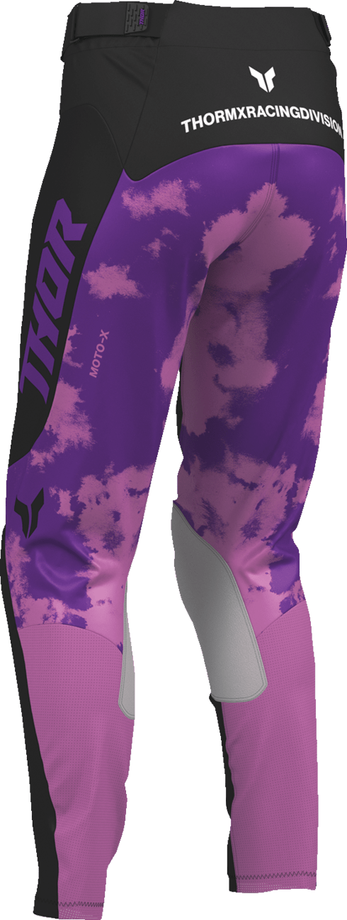 THOR Women's Launchmode Bleach Pants - Black and Orchid, US 11/12 - Part Number 2902-0429 - Kelly Motorsports