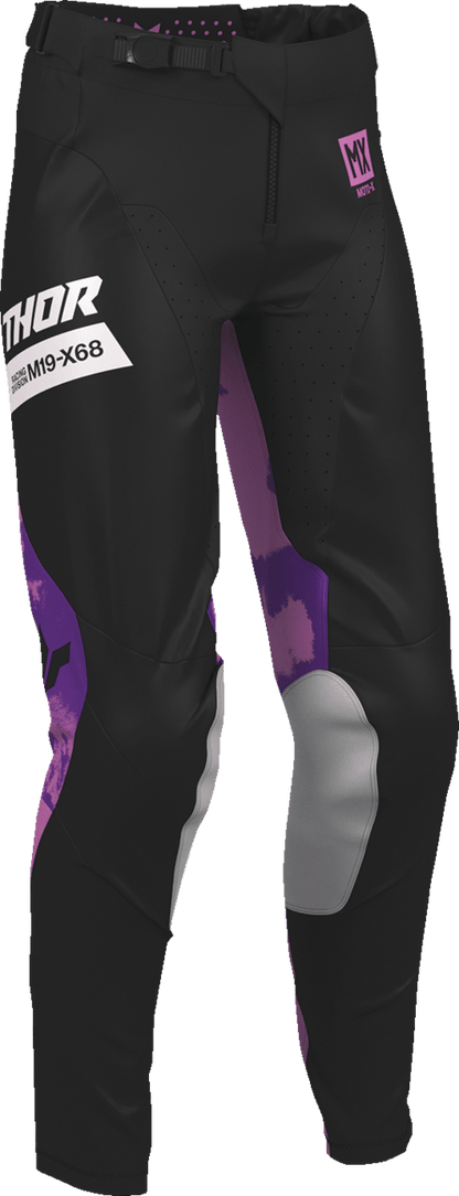 THOR Women's Launchmode Bleach Pants – Black/Orchid US 13/14, Part 2902-0430 - Kelly Motorsports