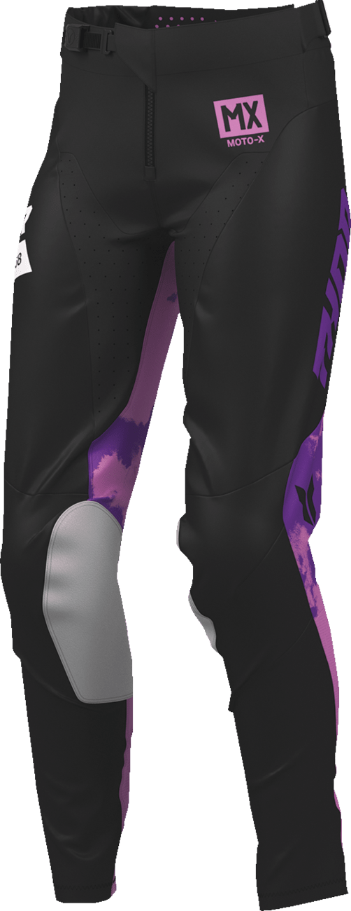 THOR Women's Launchmode Bleach Pants – Black/Orchid US 13/14, Part 2902-0430 - Kelly Motorsports