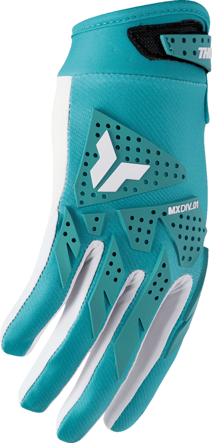 THOR Women's Launchmode XP Gloves - Aqua, Size XL - Durable Polyester and TPR Coverage - Kelly Motorsports