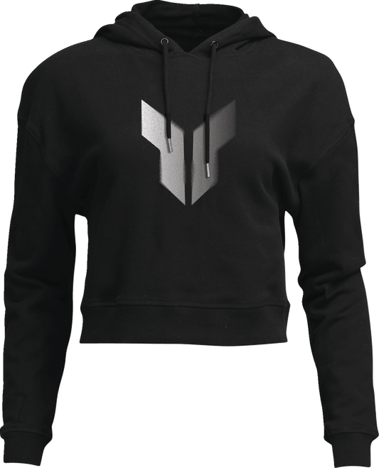 THOR Women's Noise Pullover Crop Hoodie - Black - XL 3051-1248 - Kelly Motorsports
