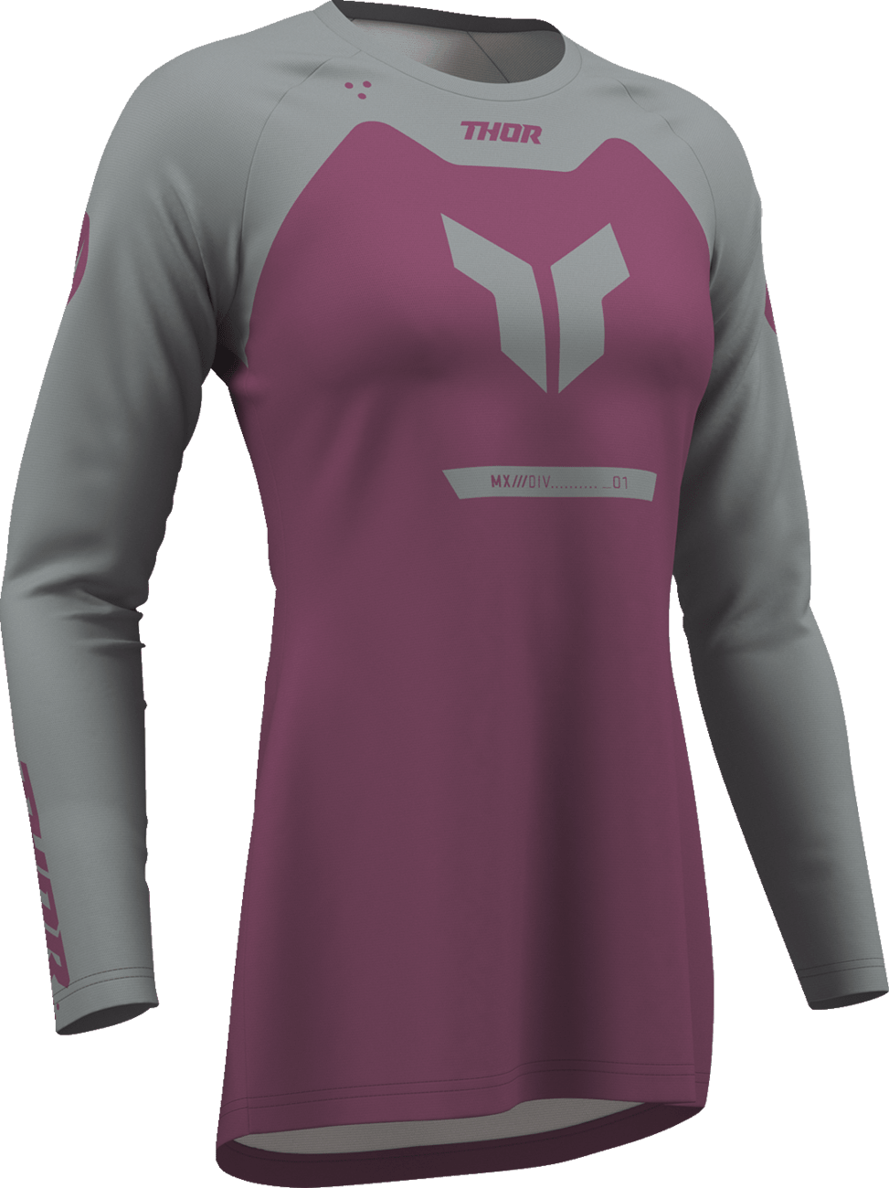 THOR Women's Ridemode Menace Jersey - Purple and Gray, Size XS, Part No. 2911-0377 - Kelly Motorsports