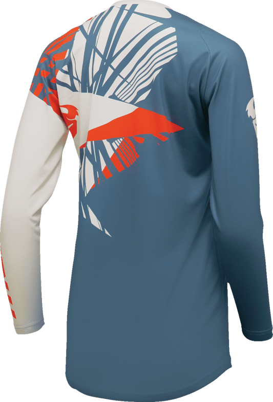 THOR Women's Sector Split Jersey - Blue Steel/Vintage White (Part No. 2911-0294) - Kelly Motorsports