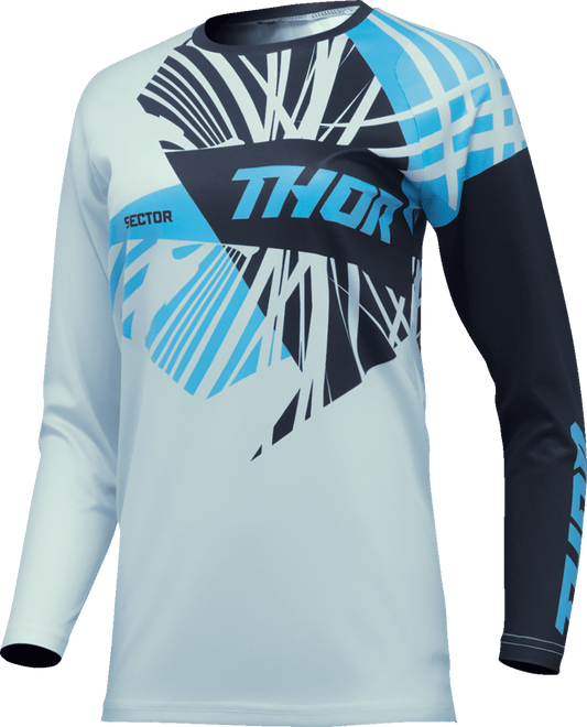 THOR Women's Sector Split Jersey - Starlight Blue/Black, Part Number 2911-0288 - Kelly Motorsports