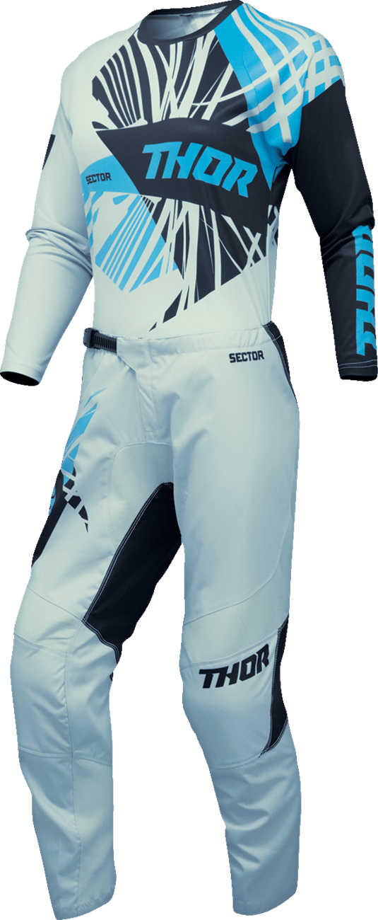 THOR Women's Sector Split Jersey - Starlight Blue/Black, Part Number 2911-0288 - Kelly Motorsports