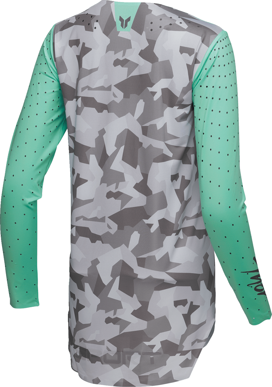 THOR Women's Sportmode Shadow Jersey - Teal Large - Part 2911-0323 - Kelly Motorsports