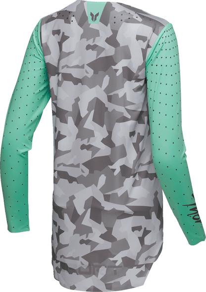 THOR Women's Sportmode Shadow Jersey - Teal - Medium (Part No. 2911-0322) - Kelly Motorsports