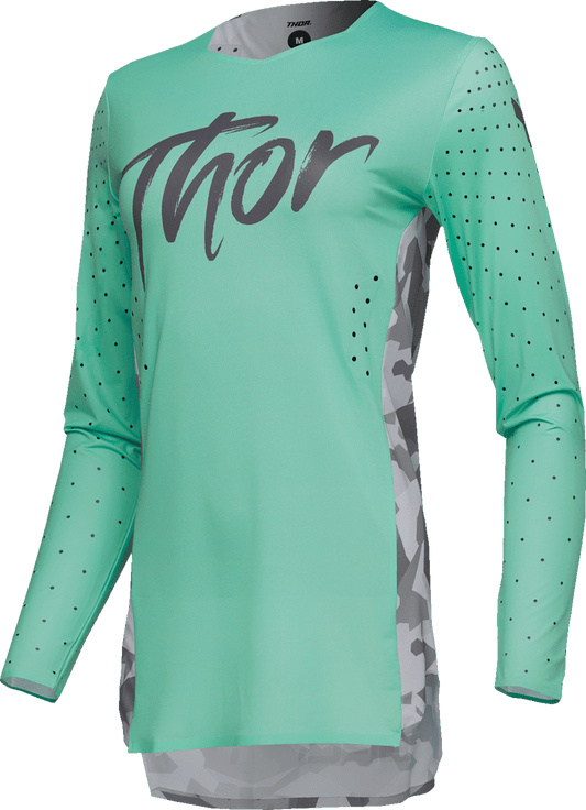 THOR Women's Sportmode Shadow Jersey - Teal - Medium (Part No. 2911-0322) - Kelly Motorsports