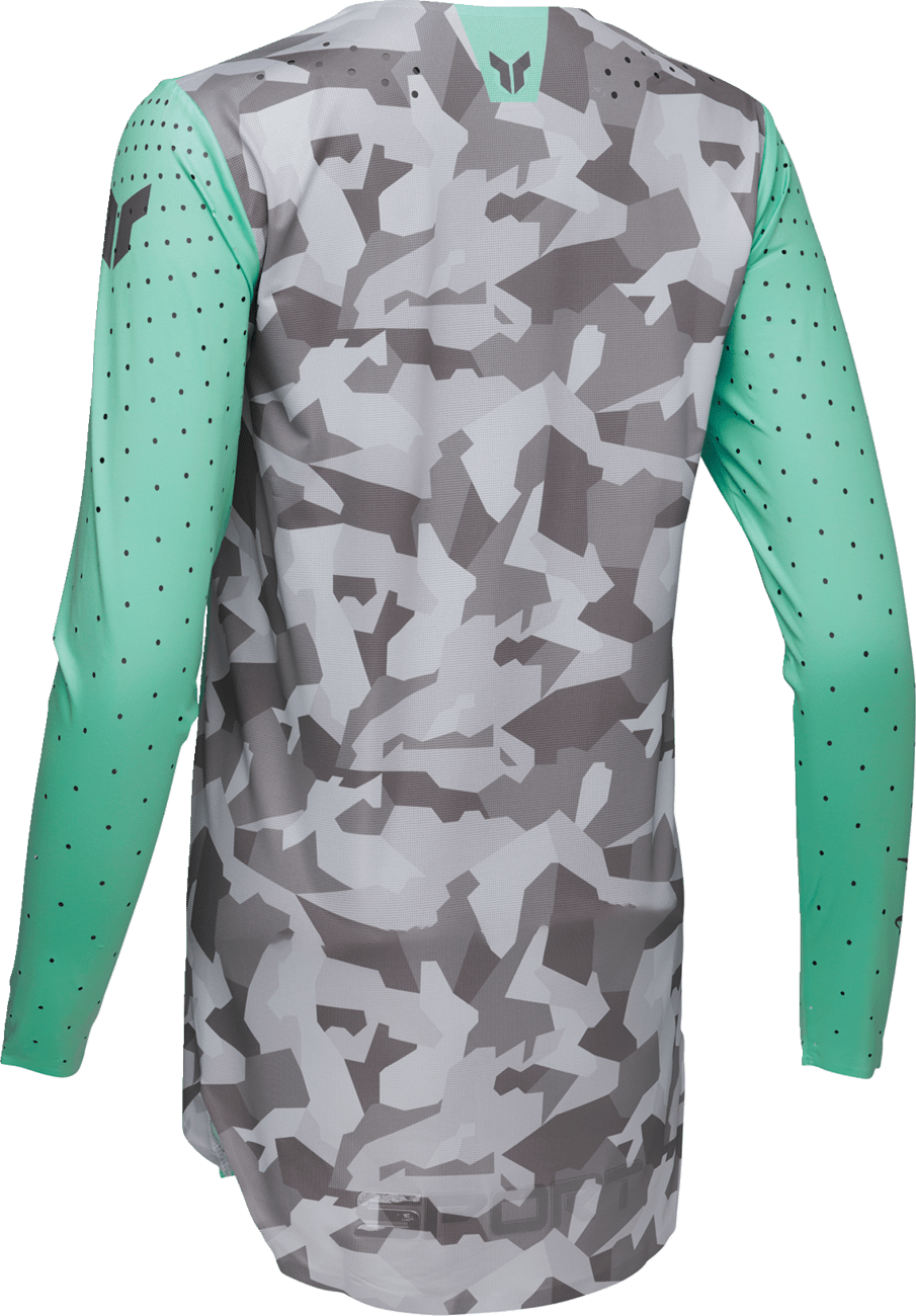 THOR Women's Sportmode Shadow Jersey - Teal - Medium (Part No. 2911-0322) - Kelly Motorsports