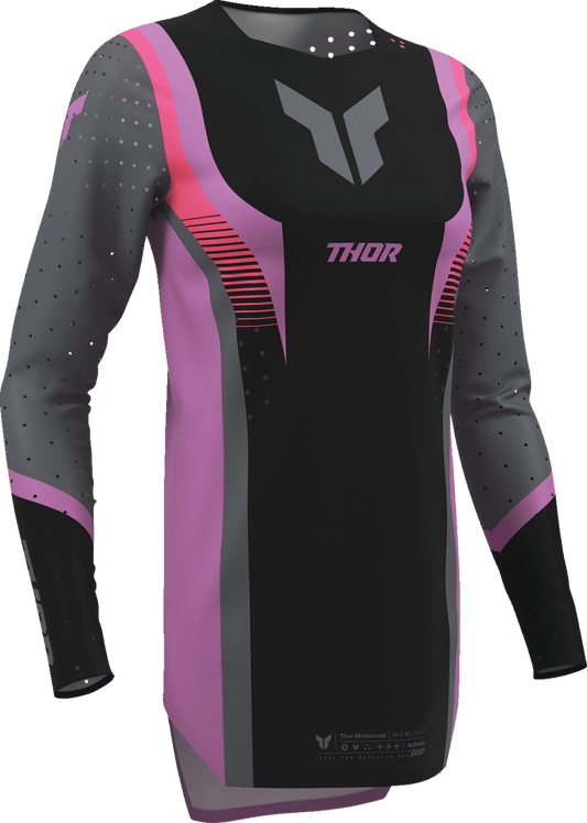 THOR Women's Sportmode Velocity Jersey - Black/Orchid, Size XL - Model 2911-0334 - Kelly Motorsports