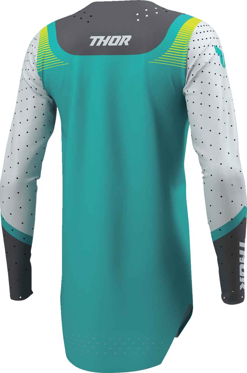THOR Women's Sportmode Velocity Jersey - Gray/Aqua, Size Large - Part Number 2911-0338 - Kelly Motorsports