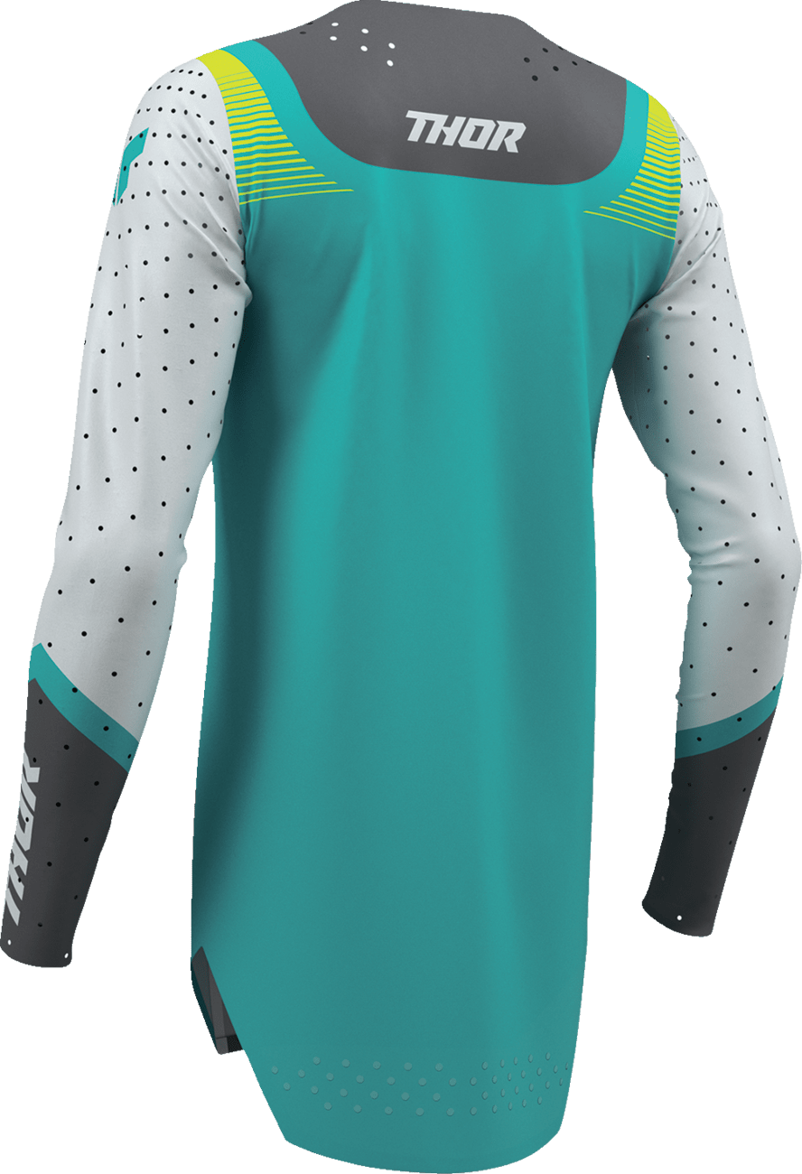 THOR Women's Sportmode Velocity Jersey - Gray/Aqua, Size Large - Part Number 2911-0338 - Kelly Motorsports