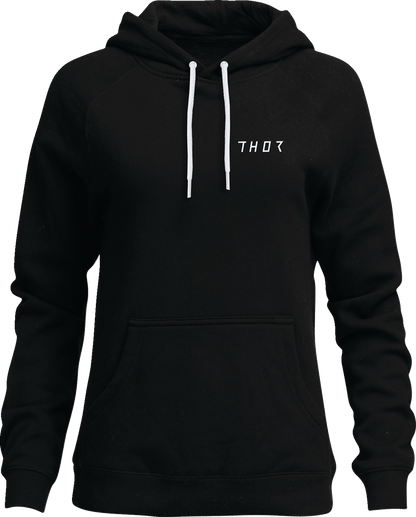 THOR Women's Trax Pullover Hoodie - Black, Size Large - Part 3051-1237 - Kelly Motorsports