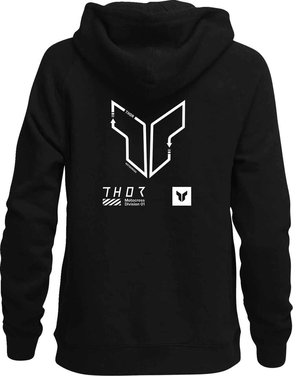 THOR Women's Trax Pullover Hoodie - Black - Size XL, Comfortable Unisex Fit - Kelly Motorsports