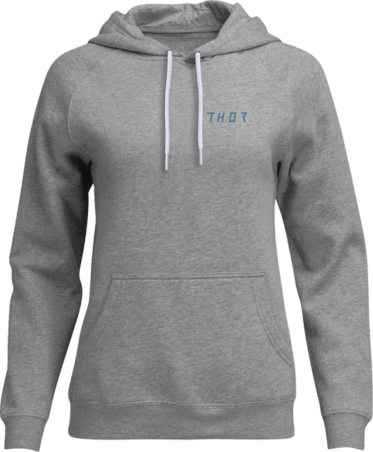 THOR Women's Trax Pullover Hoodie - Heather Gray - Small - Kelly Motorsports