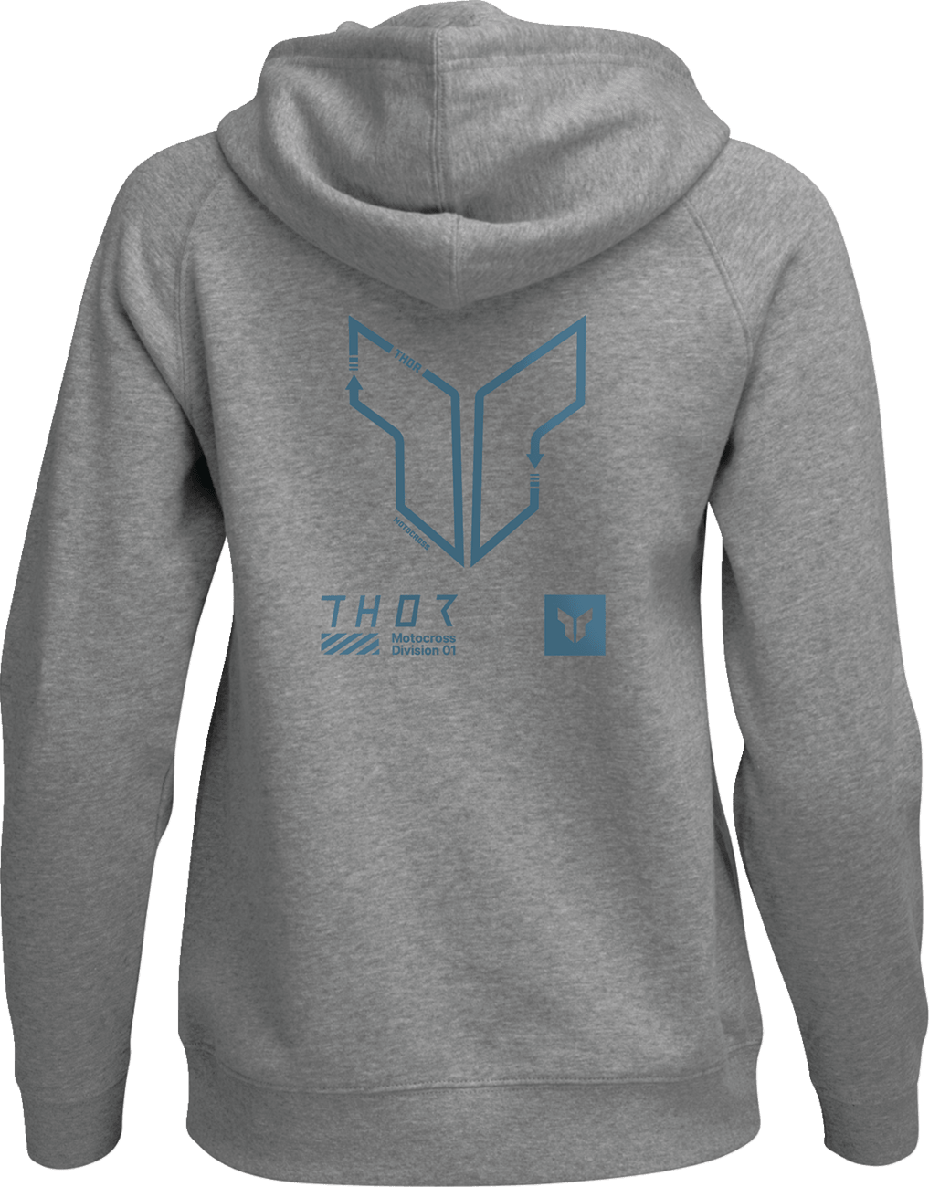 THOR Women's Trax Pullover Hoodie - Heather Gray - Small - Kelly Motorsports