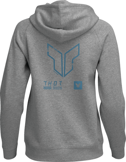 THOR Women's Trax Pullover Hoodie - Heather Gray - Small - Kelly Motorsports