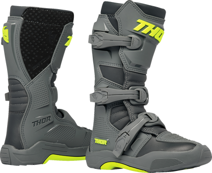 THOR Youth Blitz XR Boots - Gray/Charcoal, Part Number 3411 - 0739 - Kelly Motorsports