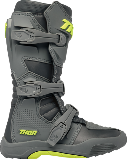 THOR Youth Blitz XR Boots - Gray/Charcoal, US 7, Part 3411 - 0744 - Kelly Motorsports