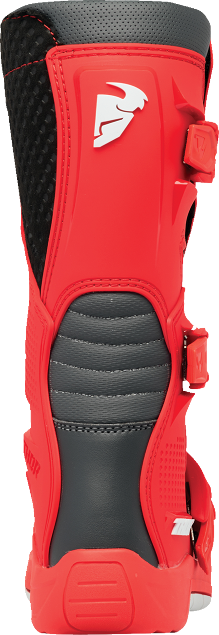 THOR Youth Blitz XR Boots – Red/Charcoal, Part Number 3411 - 0752 - Kelly Motorsports