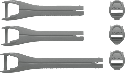 THOR Youth Blitz XR Boots Strap Kit - Gray/Charcoal (Part 3430-1047) - Kelly Motorsports