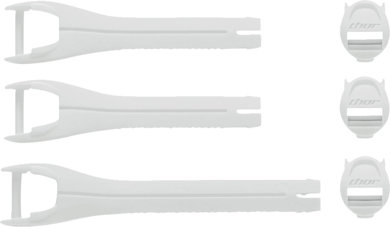 THOR Youth Blitz XR Boots Strap Kit - White and Black, Part Number 3430 - 1046 - Kelly Motorsports