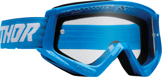 THOR Youth Combat Goggle - Racer Blue/White (Part No. 2601-3052) - Kelly Motorsports