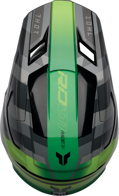 THOR Youth Fleet Camber Helmet - Black/Green, Small (Part 0111 - 1768) - Kelly Motorsports