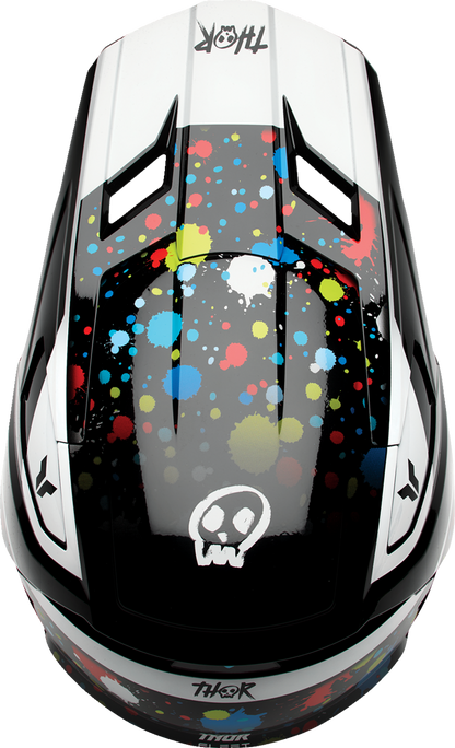 THOR Youth Fleet Helmet Splat - Black Large (Part 0111 - 1767) - Kelly Motorsports