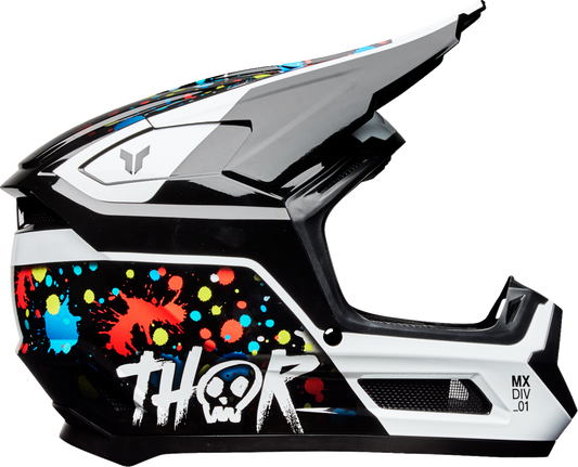 THOR Youth Fleet Helmet Splat - Black Large (Part 0111 - 1767) - Kelly Motorsports